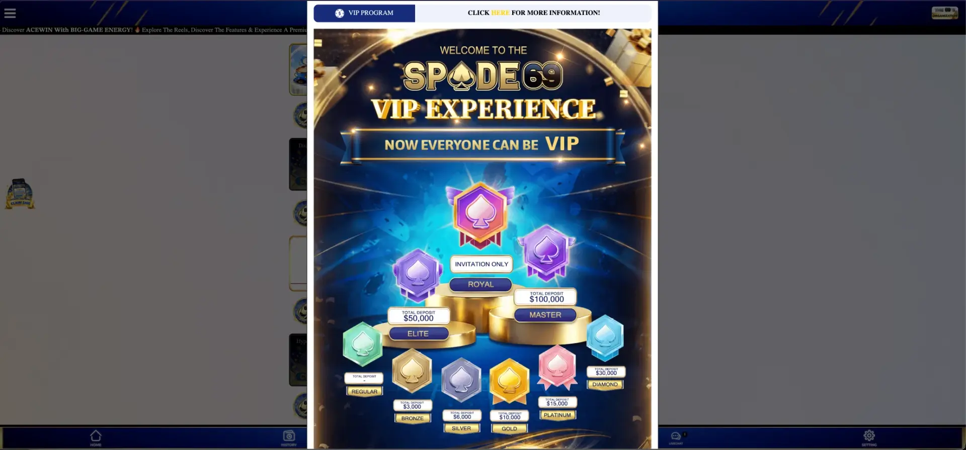 Spade69 VIP on Spade69 Casino